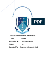 Transportation Engineering Practical