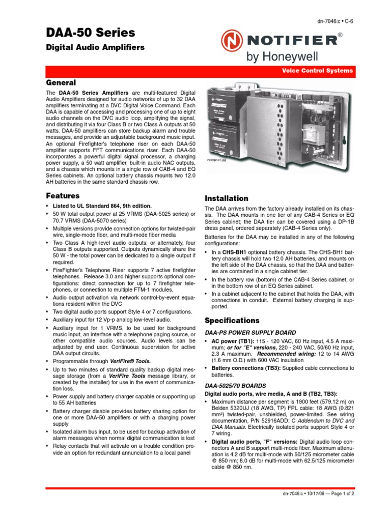 DAA Series Amplificadores Digitales 50 W (DN - 7046) | PDF | Amplifier ...