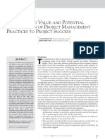 The Perceived Value and Potential Contribution of Project Management Practices To Project Success