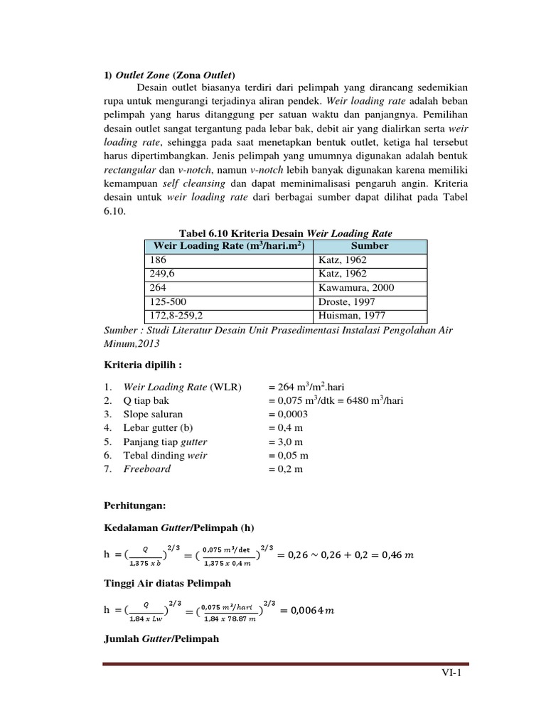 Desain dan Perhitungan Zona Outlet | PDF