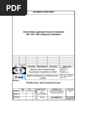 direct stroke lightning protection calculations