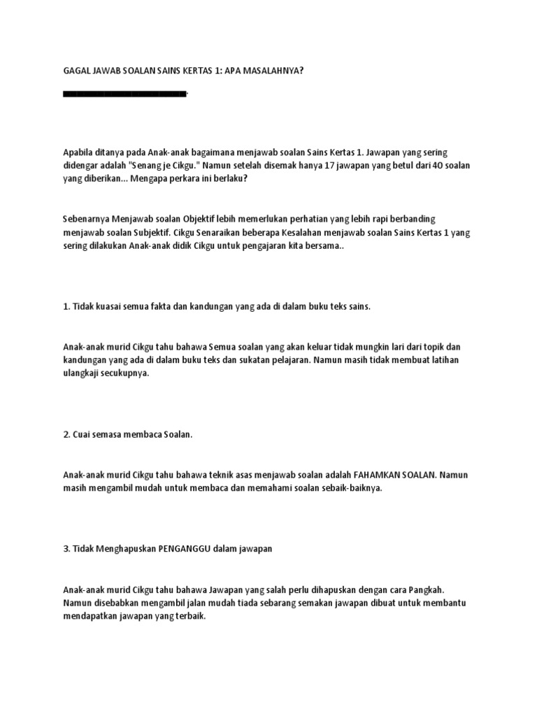 Kesilapan Kertas 1 Pdf