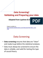 Data Screening Assumptions