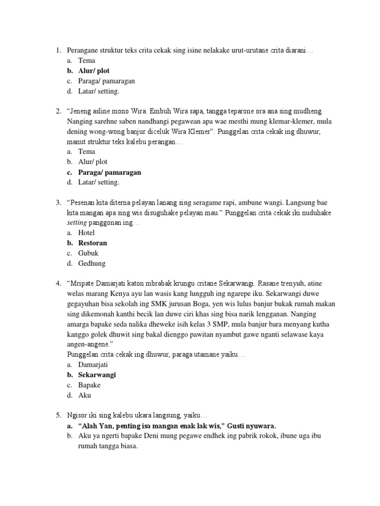 Soal Bahasa Jawa1 10 Plus Pts