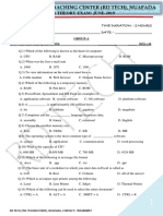 RD Computer Coaching Center DCA Theory Exam Answers