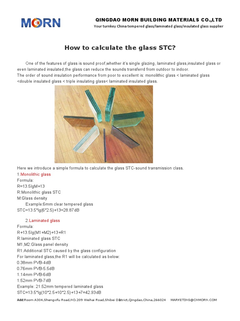 How To Calculate The Glass STC PDF Glasses Materials