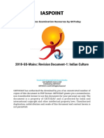 2018 GS Mains Revision Document 1 Indian Culture PDF