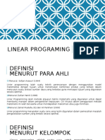 Linear Programing