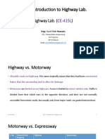 Lecture 1 - Highway Lab - Introduction To Highway Lab