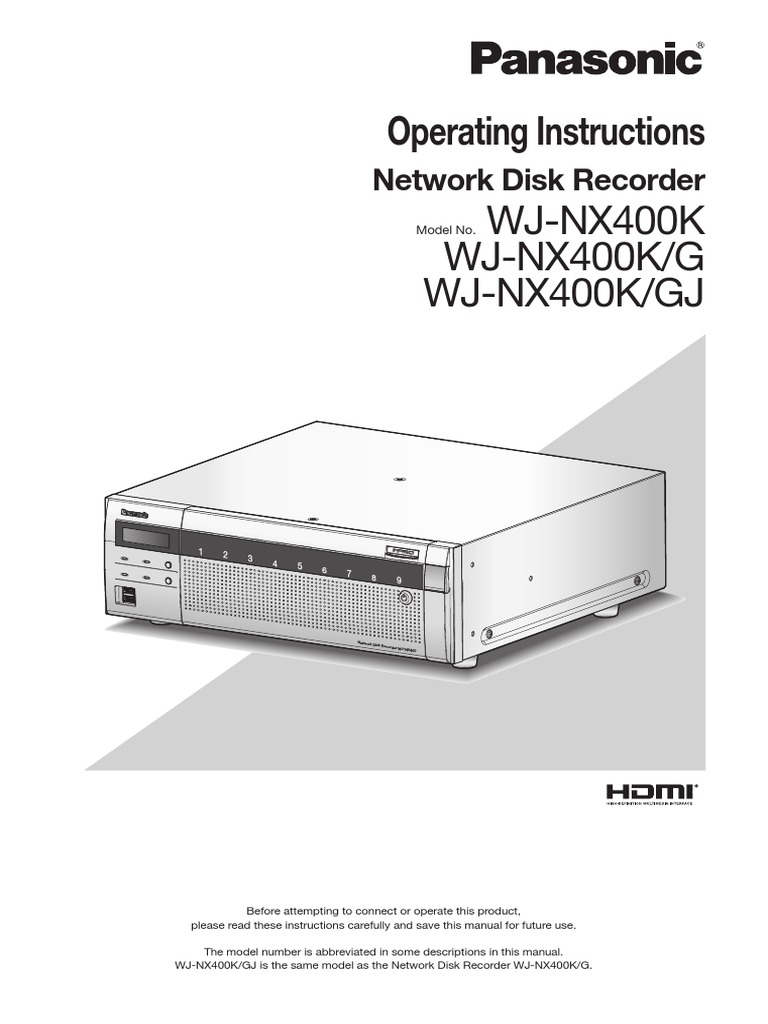 Panasonic Wj Nx400 Manual Microsoft Windows Computer Data Storage