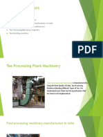 Tea Processing Machinery Manufacturers