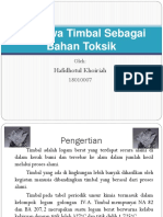 Senyawa Timbal Sebagai Bahan Toksik