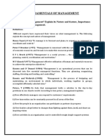 Fom Important Questions For Preparation PDF