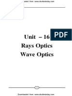 Rays and Wave Optics Summary