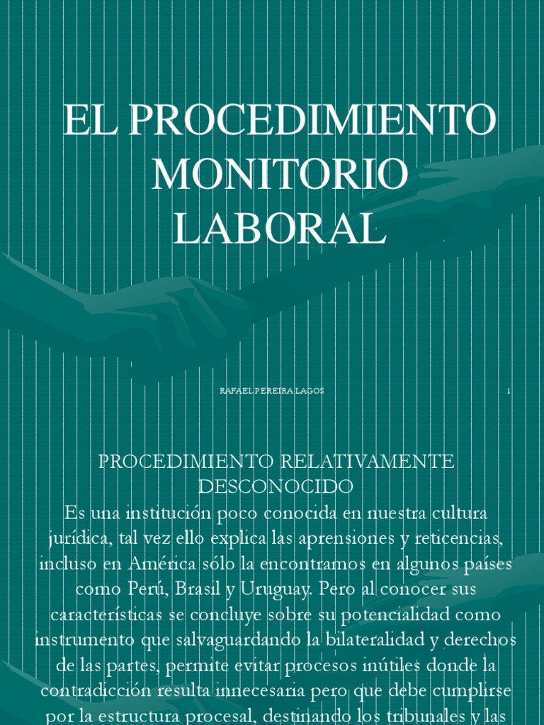 Procedimiento Monitorio | PDF | Ley procesal | Demanda judicial