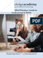 IIBA Certified Business Analysis Professional (CBAP) Cover Page