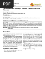 The New Proof of Ptolemy's Theorem & Nine Point Circle