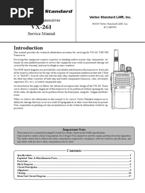 Service Manual Vx 261 Vhf Detector Radio Amplifier