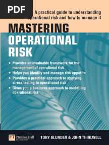 Mastering Operational Risk by Tony Blunden & John Thirlwell