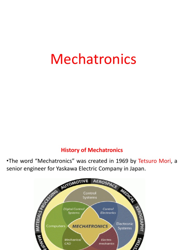 History and Applications of Mechatronics | PDF | Mechatronics ...