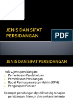 Jenis Dan Sifat Persidangan