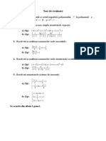 Test de Evaluare IX PDF