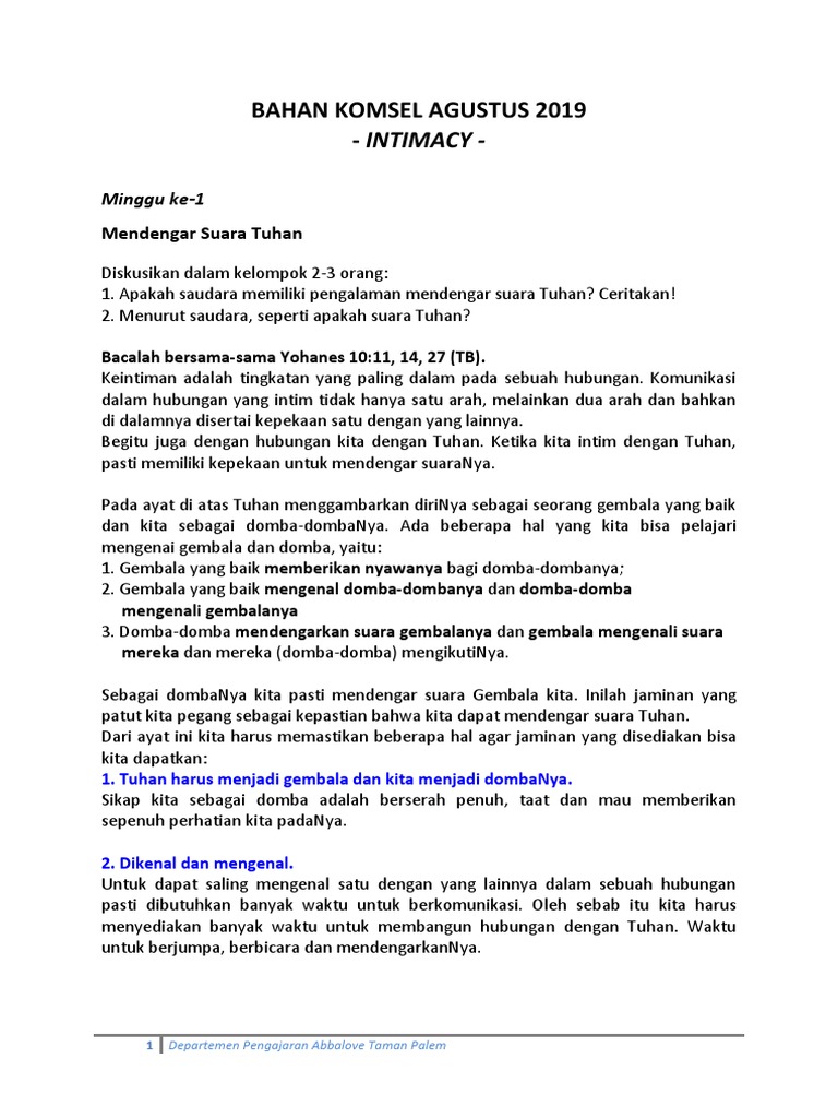 Bahan Komsel Agustus 2019 Pdf