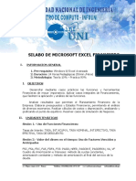 Silabo de Excel Financiero PDF