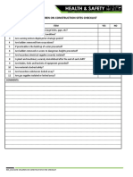 Ims - 012 Qshe - Children On Construction Sites Checklist