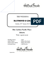 Rundown Wedding Day Raymond & Lisa - 05 January 2019 For Upraising Photo PDF