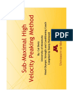 Sub Maximal High Velocity Peaking Presentation PDF