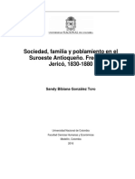 Sociedad Familia y Poblamiento Jerico Fredonia