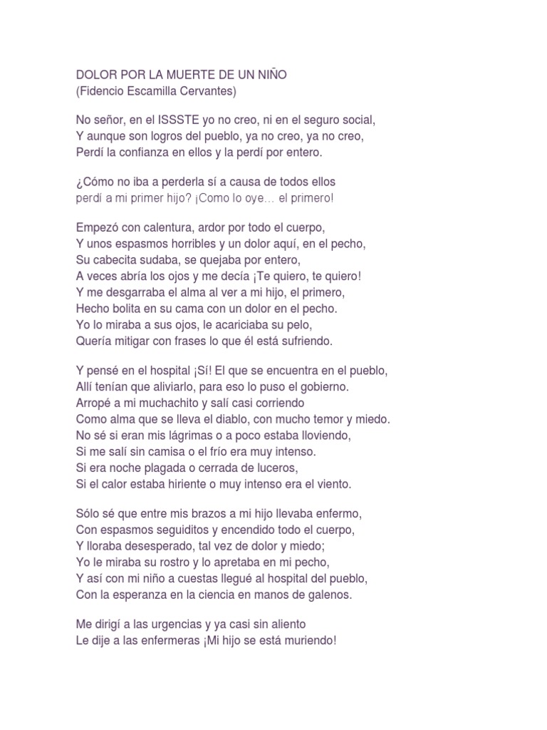 Dolor Por La Muerte de Un Niño | PDF | Libertad