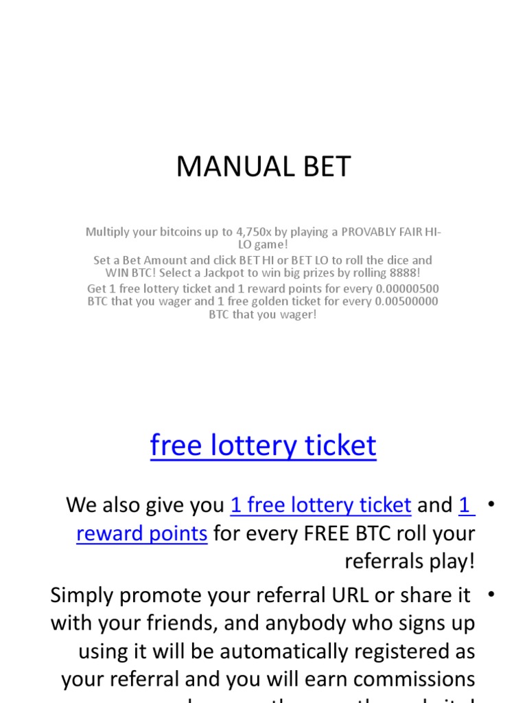 Free Lottery Ticket | PDF