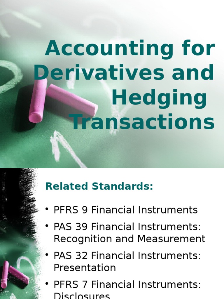 Accounting for Derivatives and HedgingTransactions Derivative