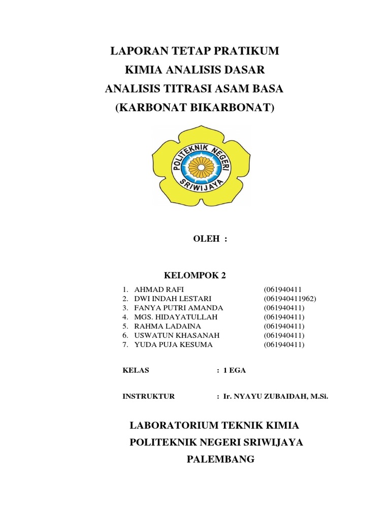 Titrasi Asam Basa Penentuan Karbonat Bikarbonat