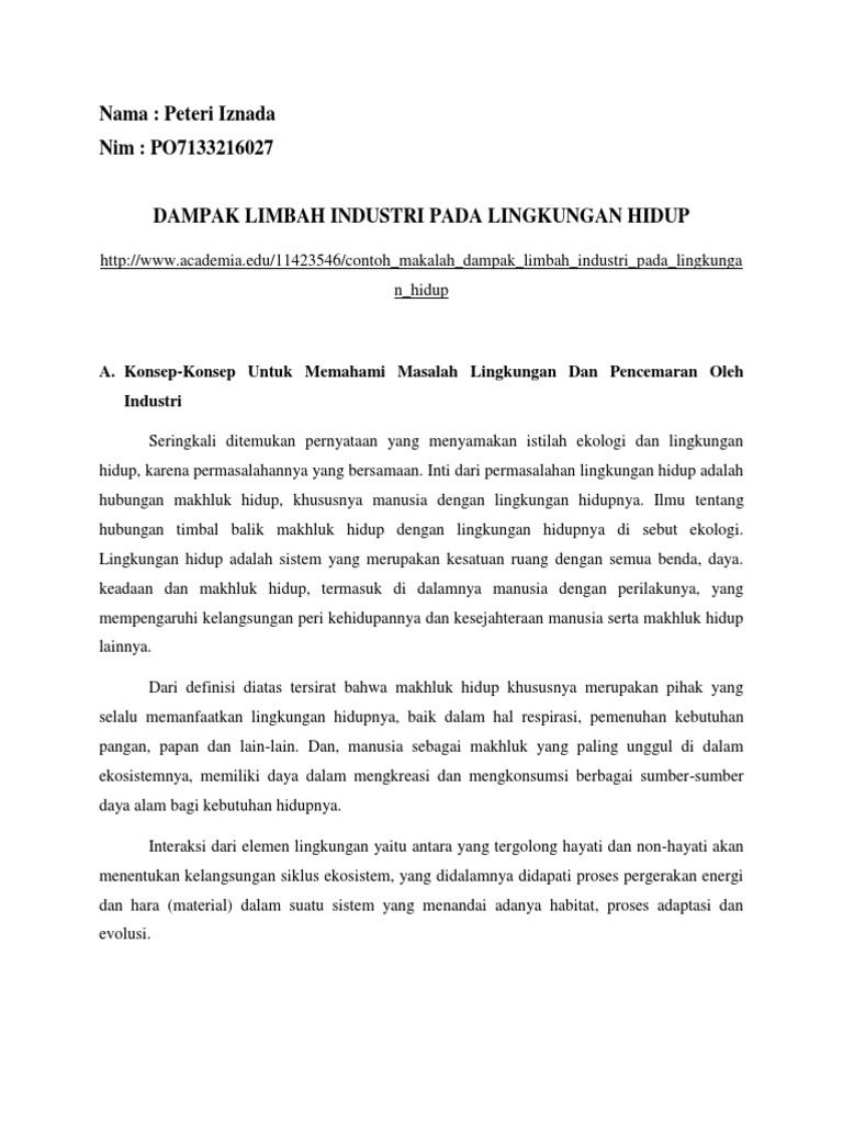 Makalah Penyelidikan Lingkungan