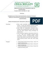 SK Pemberlakuan Peraturan Perundang-Undangan TTG Kawasan Tanpa Rokok Di RS