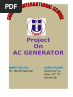 AC Generator Project for Class 12 | PDF | Electric Generator ...