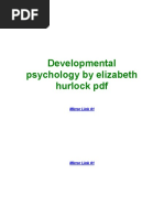 Developmental Psychology by Elizabeth Hurlock PDF