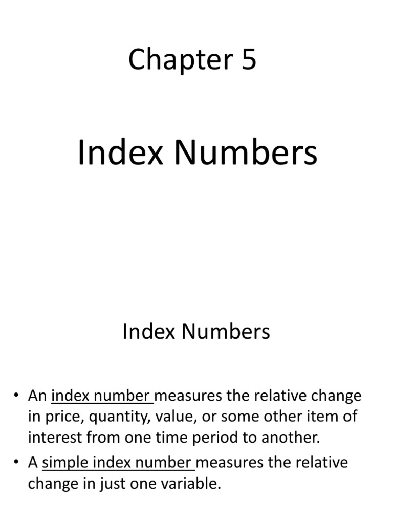 Chapter5 index number pdf price indices index economics 