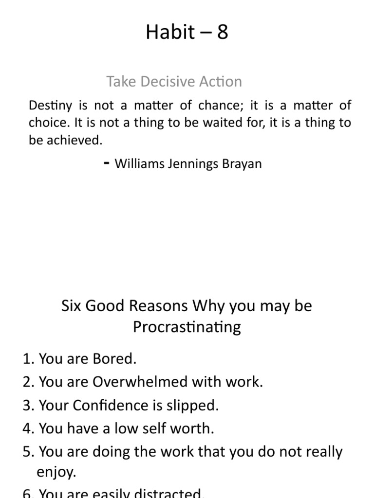 Decisive Actions for Success | PDF | Cognition | Psychology