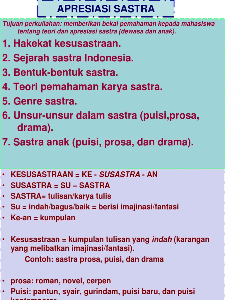 Apresiasi Sastra | PDF
