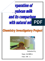 Preparation of Soybean Milk and Its Comparison With Natural Milk