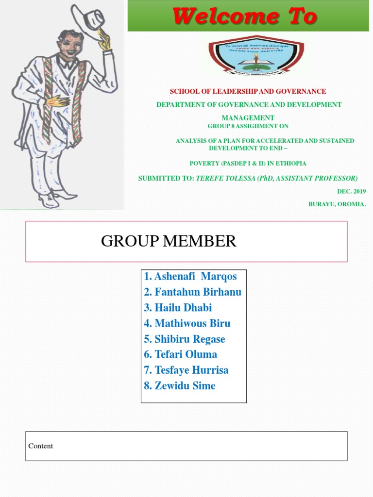 PASDEP PDF Millennium Development Goals Ethiopia