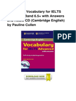 New Book Cambridge Vocabulary For IELTS Advanced Band 6.5 With Answers and Audio CD Cambridge Engl PDF