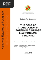 The Role of Translation in Foreign Language Learning and Teaching