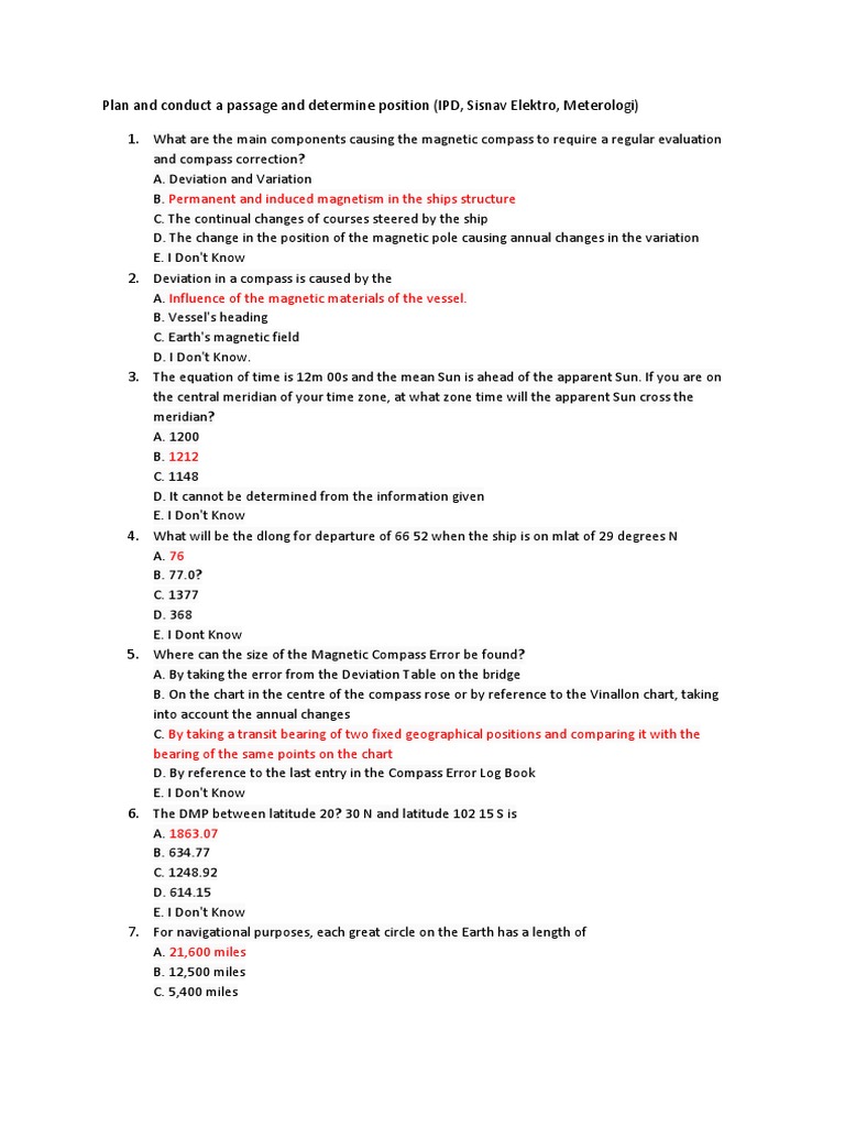 Applying Gyro Compass Error in Navigation | PDF | Compass | Longitude
