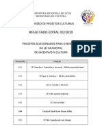 RESULTADOprojetos aprovados