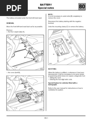 Nissan Primastar X83 2002 2006 Service Manual 17 Headlamp Diesel Engine